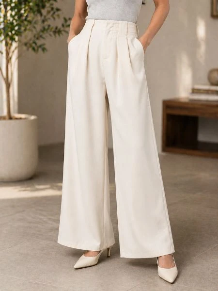 Flow Korean Style Pants Wide-Leg