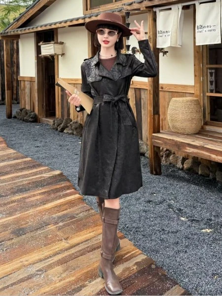Blackout Flora Belted Overcoat