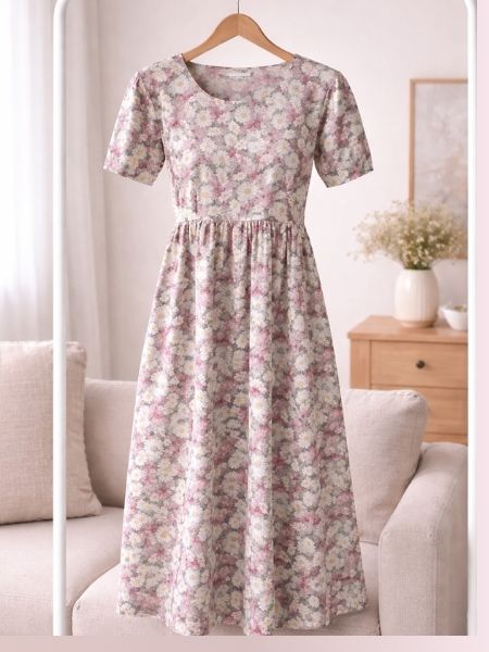 Light Purple Daisy Print Dress