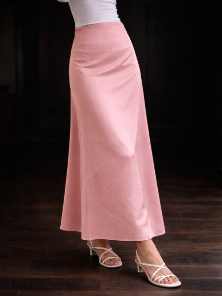 Flowy Skirt Korean Satin A-Line