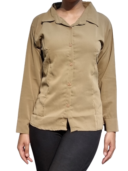 Lace-Up Back Blush Shirt