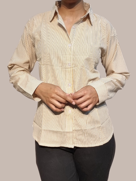 Lace-Up Back Tailored Shirt